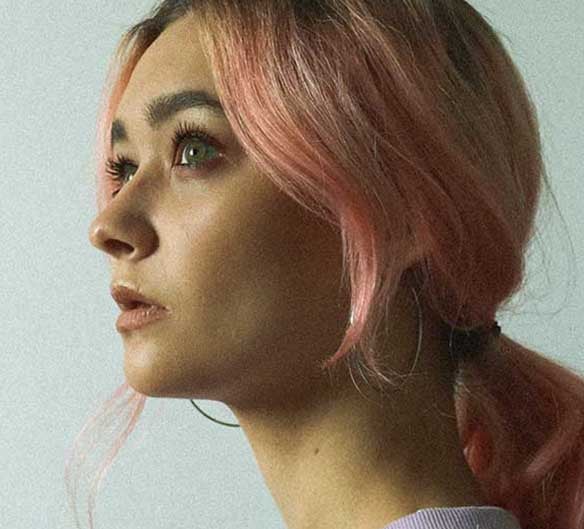 Woman pink hair