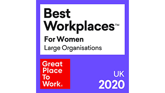Best Workplaces for Women - large organisations - UK 2020 logo