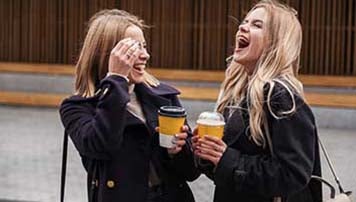Women laughing