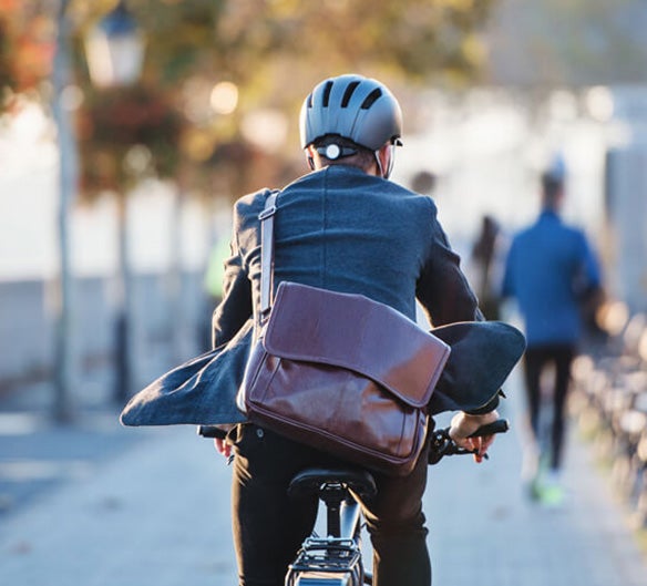 man riding bicycle